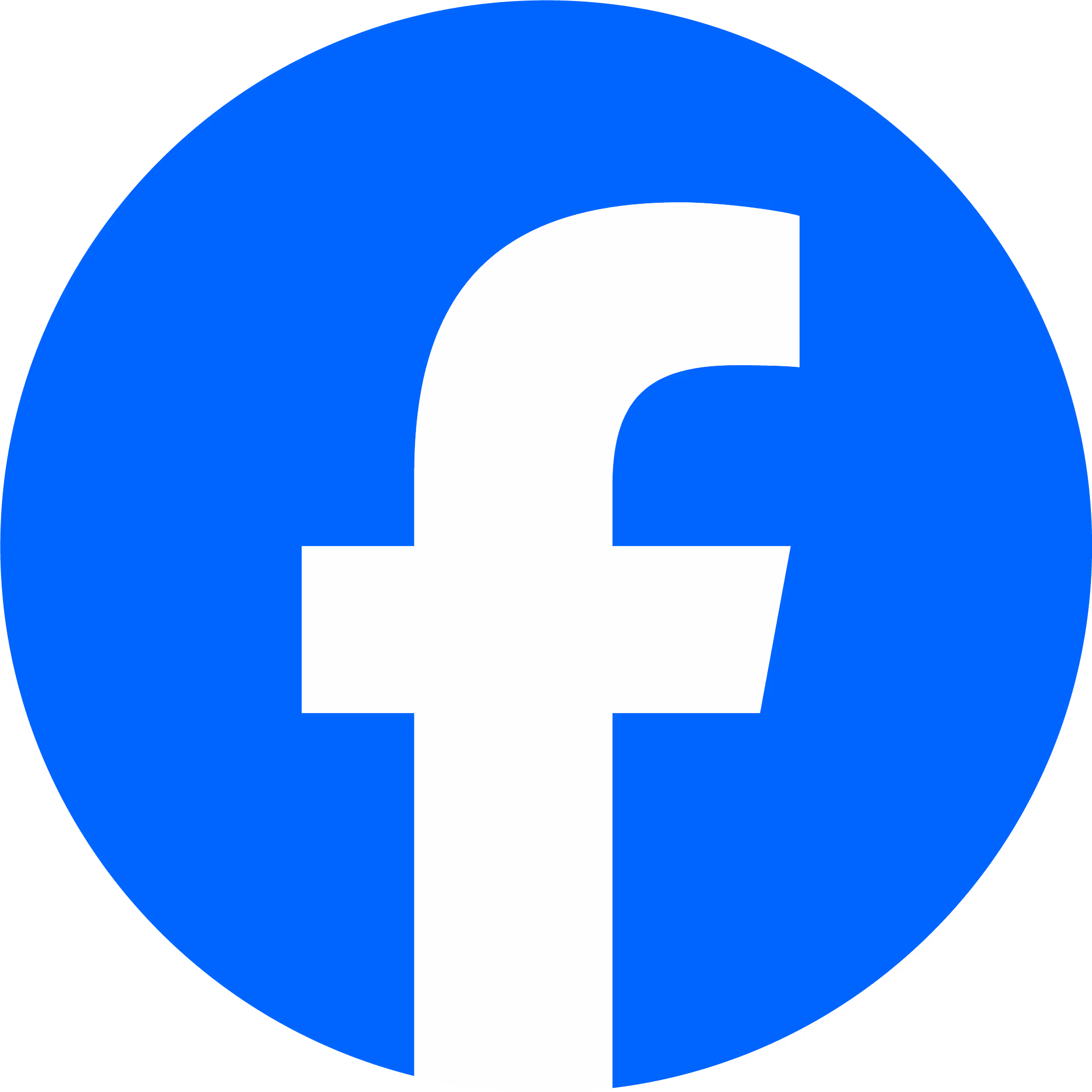 Facebook logo with white f on blue circle