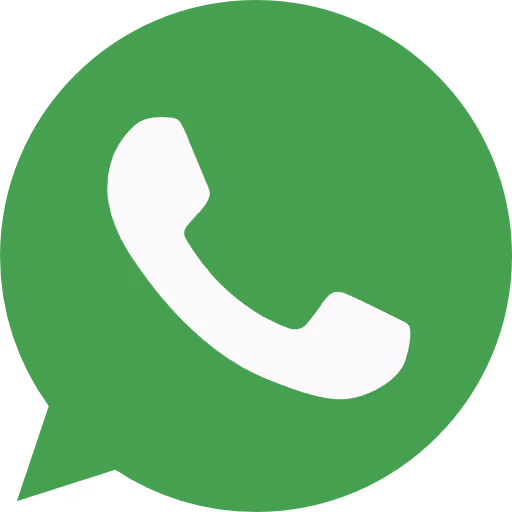 WhatsApp logo with white phone inside a green chat bubble